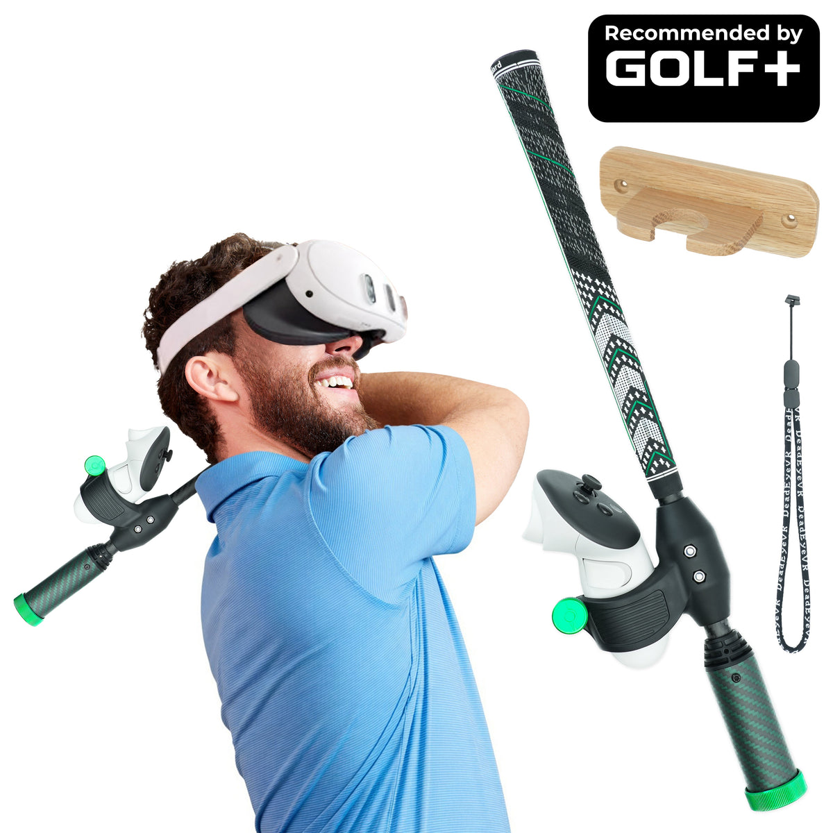 DriVR Elite Mini - Adjustable VR Weighted Golf Club Handle Accessory - Compatible with Quest 2, 3/3s, and Pro