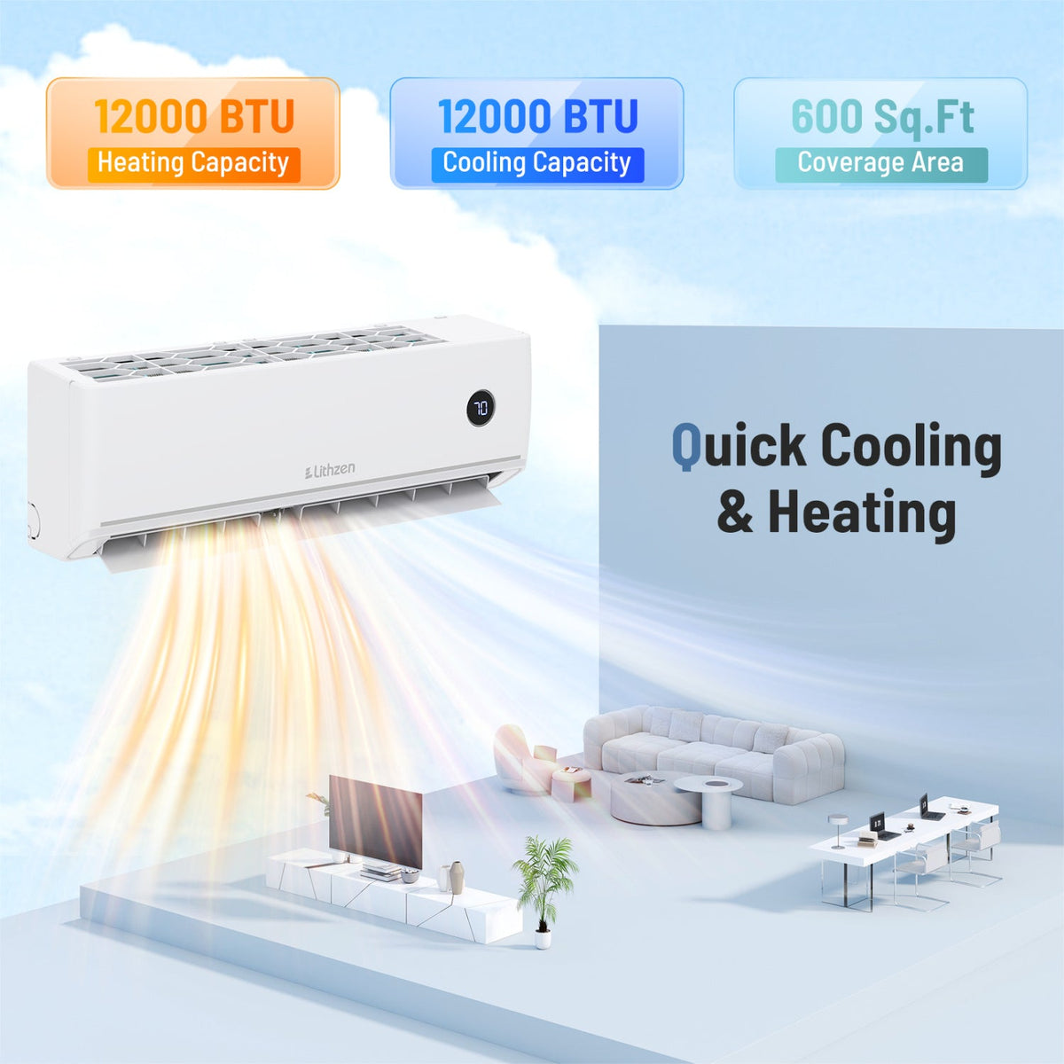 Aire Acondicionado Minisplit 12000 BTU 18.1 SEER2 115V