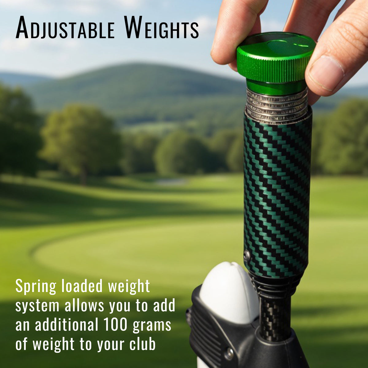 DriVR Elite Mini - Adjustable VR Weighted Golf Club Handle Accessory - Compatible with Quest 2, 3/3s, and Pro