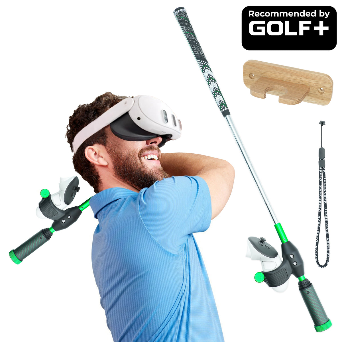 DriVR Elite Chrome - Stepped Steel Weighted Golf Club - Compatible with Quest 2, 3/3s, and Pro