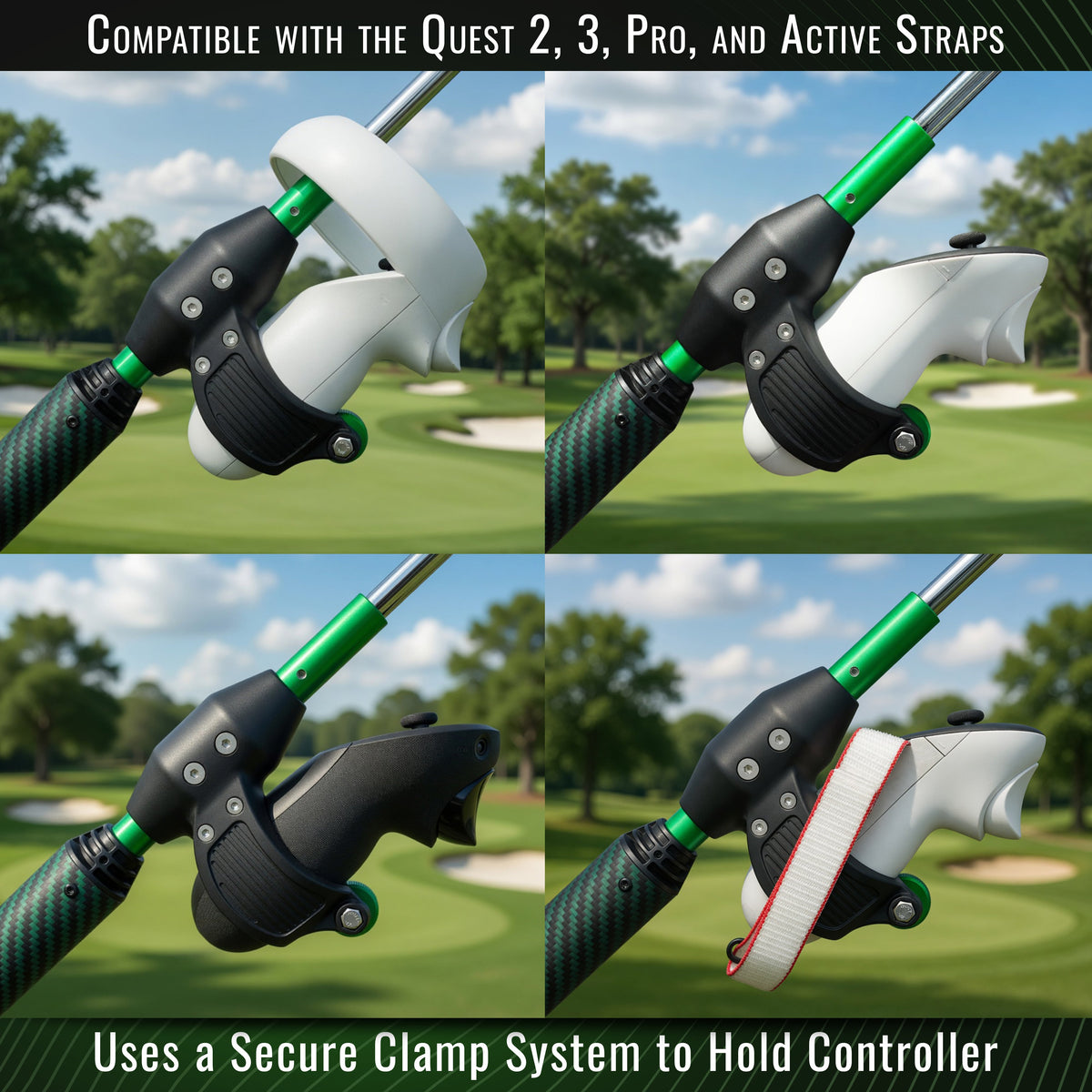 DriVR Elite Chrome - Stepped Steel Weighted Golf Club - Compatible with Quest 2, 3/3s, and Pro