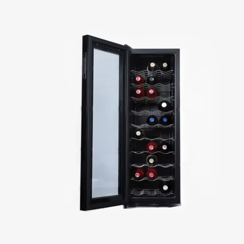 Electric Compressor Wine Cooler Frost Free Glass Door Beverage Fridge For Home Car RV Outdoor Use Standing Mini Bar