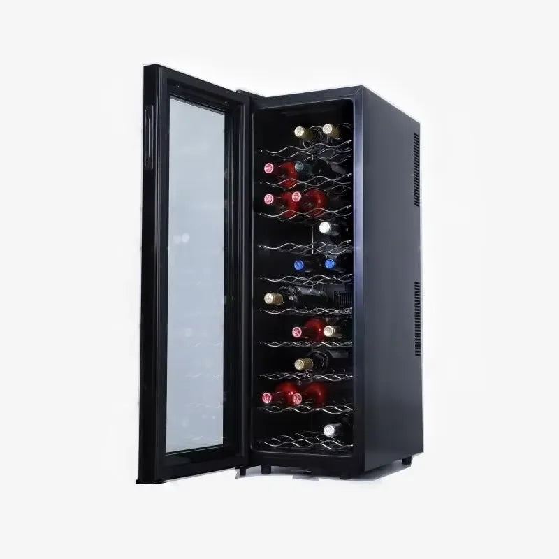 Electric Compressor Wine Cooler Frost Free Glass Door Beverage Fridge For Home Car RV Outdoor Use Standing Mini Bar