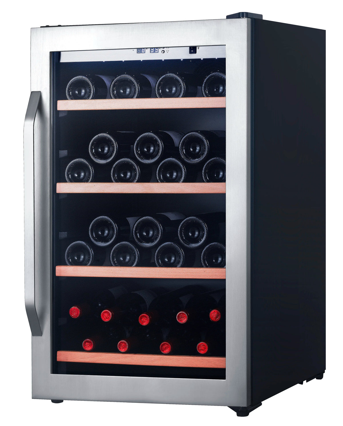 Airo ODM JG32B Single Zone Glass-Front Elite Wine Cooler Touch-Controlled Thermoelectric Freestanding Wine Cooler