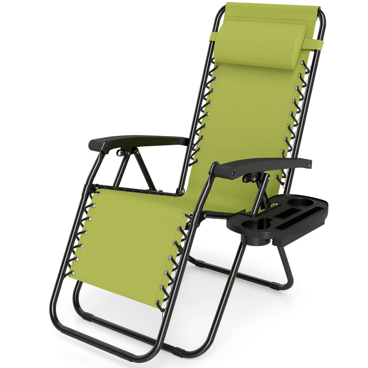 Zero Gravity Lounge Chairs Set of 2 with Cup Holders