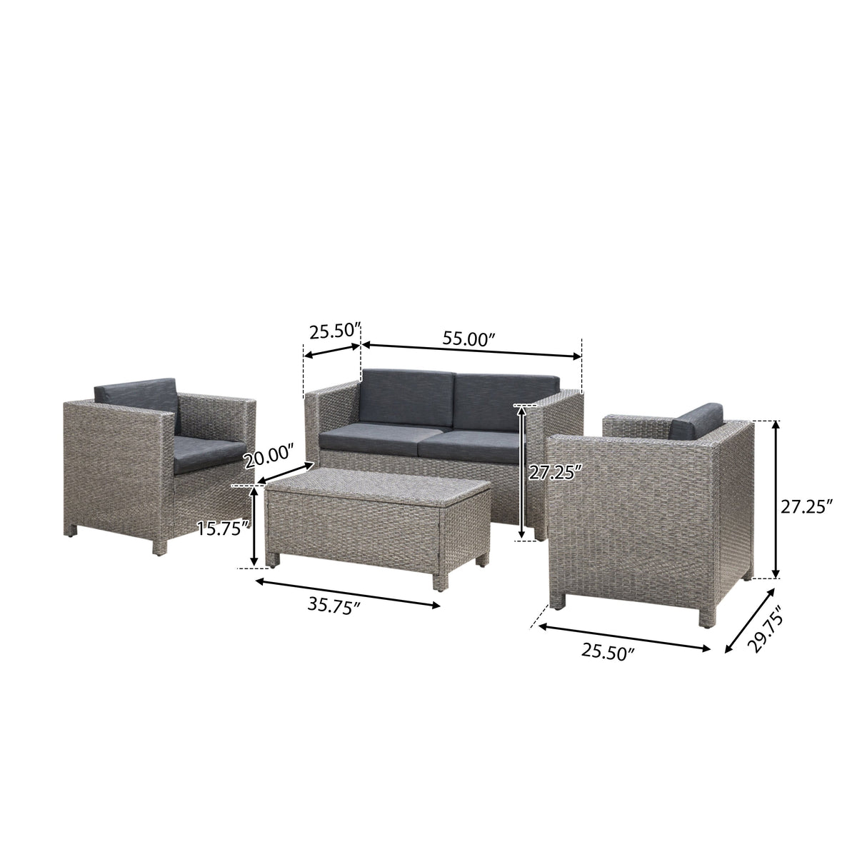 Puerta 4-Piece Outdoor Furniture Set
