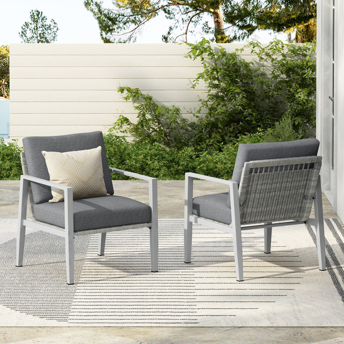 Set of 2 Patio Lounge Chairs