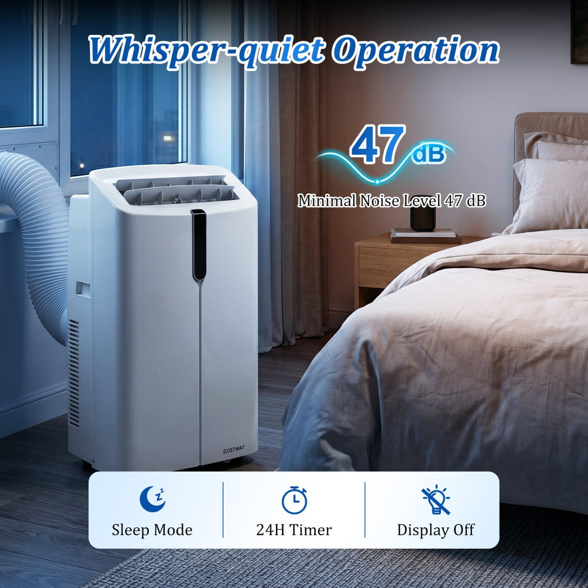 14000 BTU Smart Portable Air Conditioner with App & Voice Control