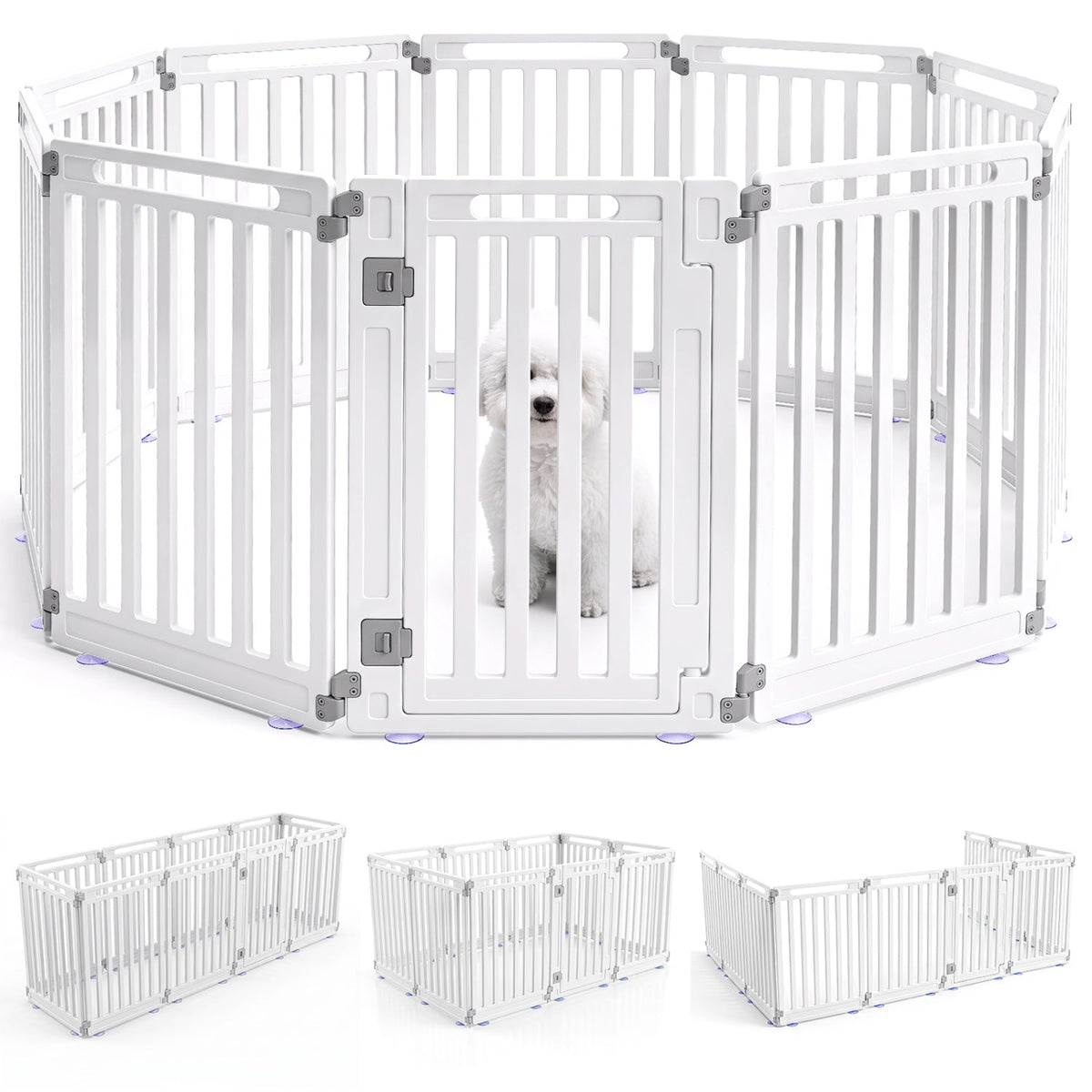 Dog Playpen 10 Panel 31.5" Height Indoor Outdoor Pet Fence