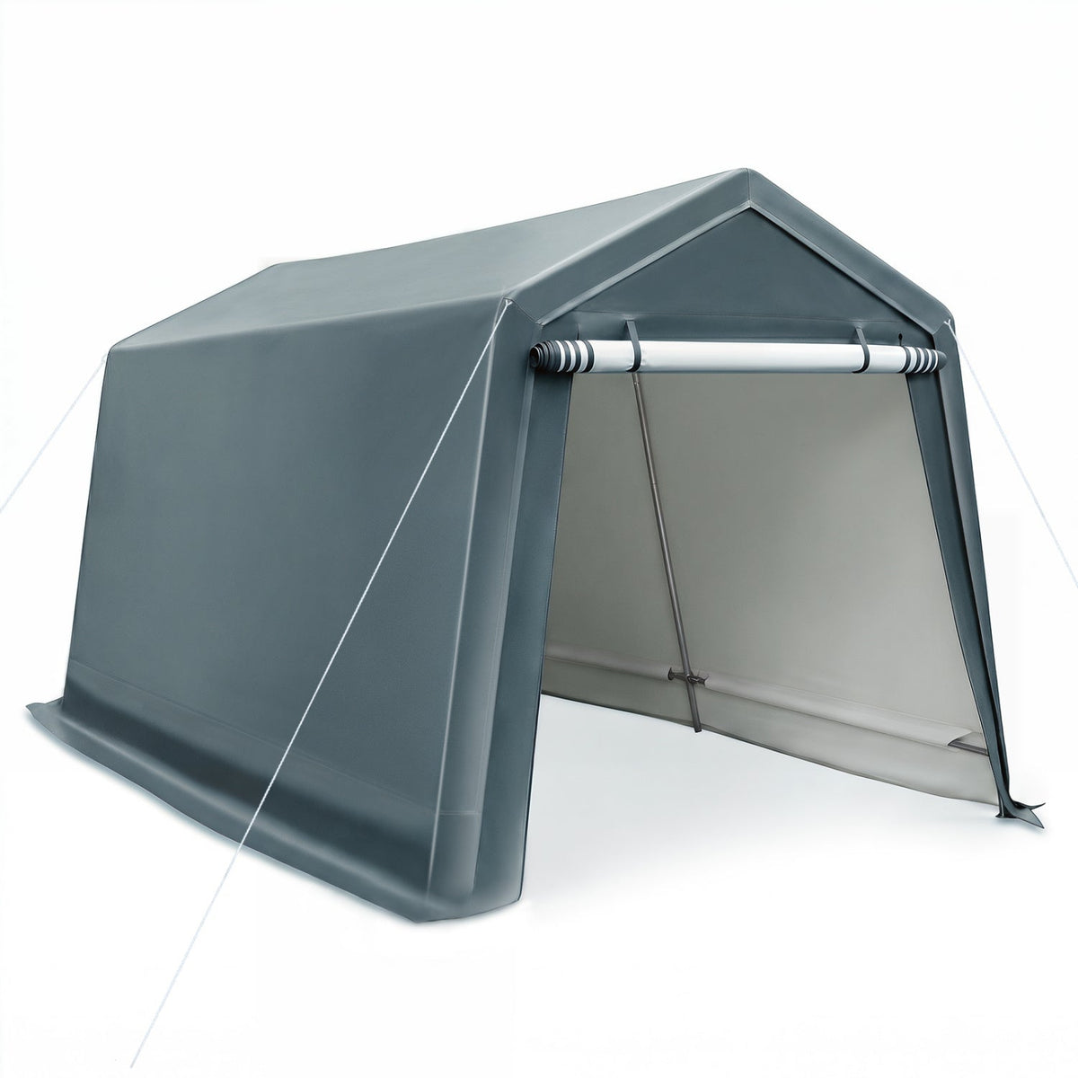 Outdoor Storage Shed 8.3 x 14 Ft with Roll-Up Zipper Door