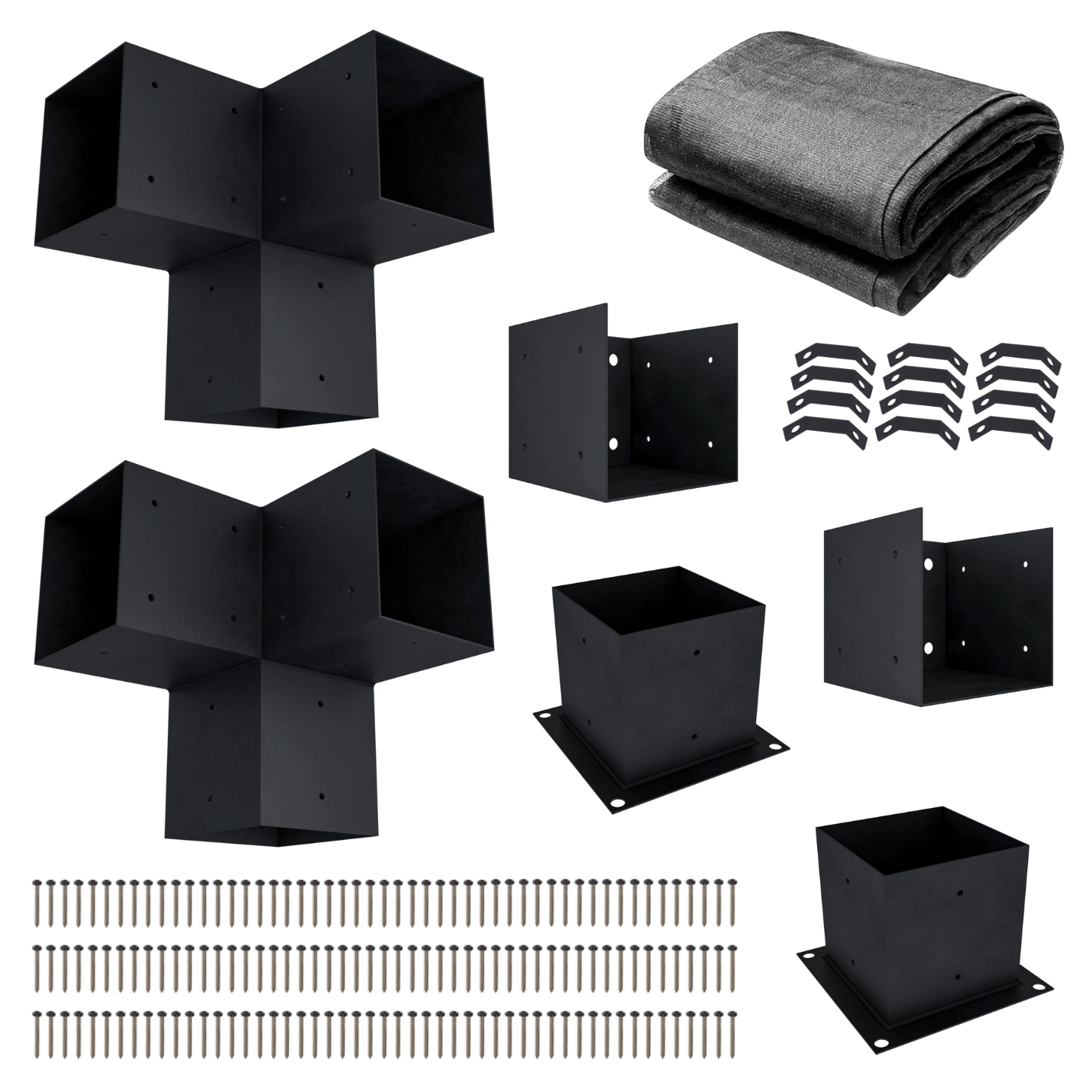 DIY Pergola Bracket Kit for an Attached Pergola Frame - Any Size Up to 12' x 12'