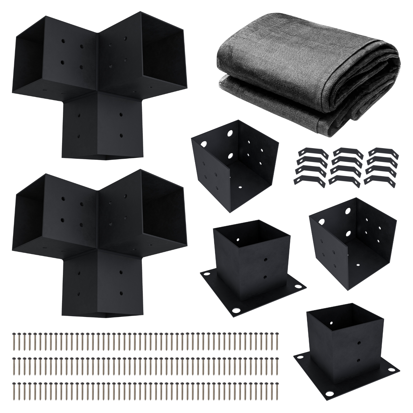DIY Pergola Bracket Kit for an Attached Pergola Frame - Any Size Up to 12' x 12'
