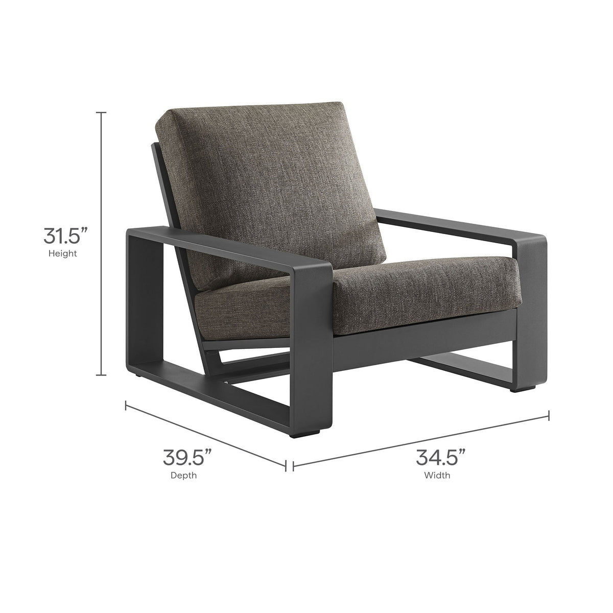 Lirienne Outdoor Patio Aluminum Faux Wood Armchairs Set of 2 by Modway