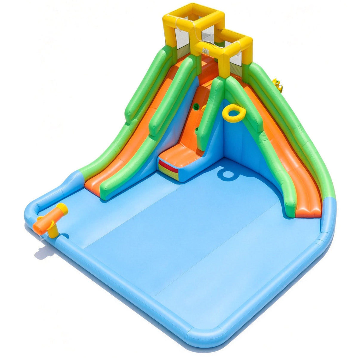 Inflatable Water Slide with Double Slides and Splash Pool