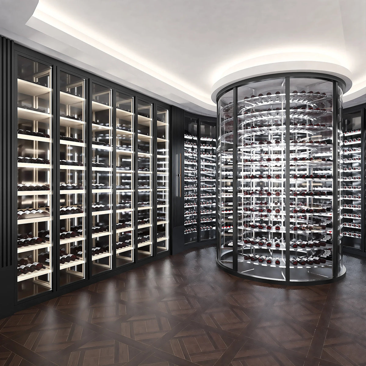 Top Sell Wine Fridge Chiller Split Type Cooling Unit System Wine Cabinet Multiple Temperature Zone Smart Wine Cooler