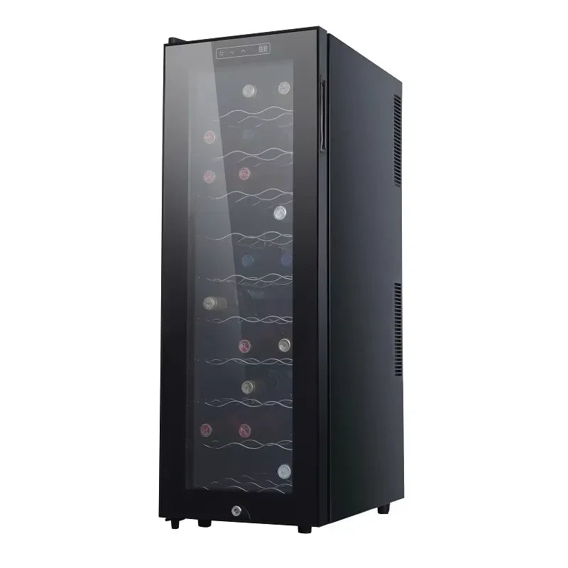 Electric Compressor Wine Cooler Frost Free Glass Door Beverage Fridge For Home Car RV Outdoor Use  Standing Mini Bar