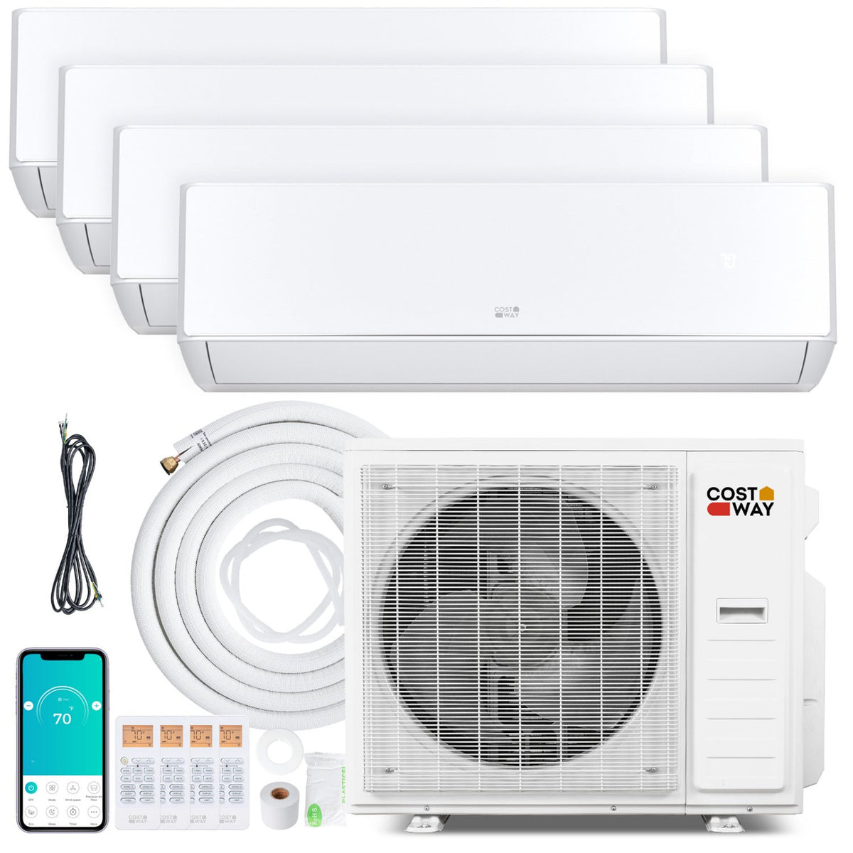 X-Pro 35000 BTU 4 Zone 22.5 SEER2 Mini Split AC with Heat Pump