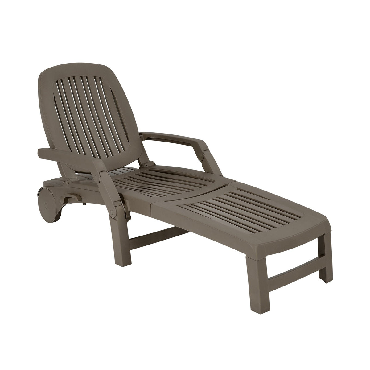 Adjustable Patio Sun Lounger with Weather Resistant Wheels