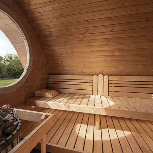 SaunaLife Model G11 Garden-Series Outdoor Home Sauna Kit – 2-Room Sauna