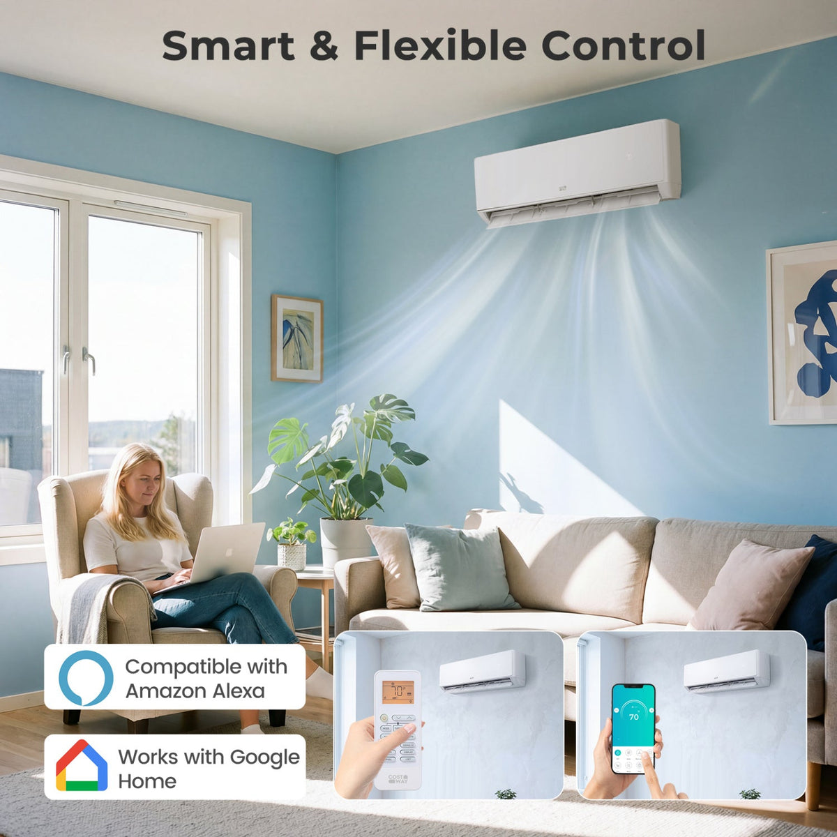 X-Pro 35000 BTU 4 Zone 22.5 SEER2 Mini Split AC with Heat Pump