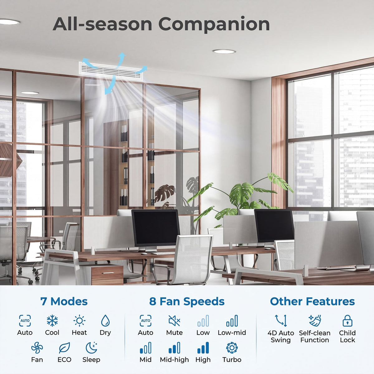 X-Pro 35000 BTU 4 Zone 22.5 SEER2 Concealed Ducted Mini Split